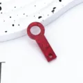Ciondolo per cannuccia in acrilico marmo rosso, accessorio elegante per bicchieri. - Rosso (texturizzato)