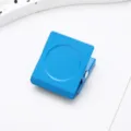 Blue magnetic clip for refrigerator, strong metal memo holder and file organizer for office. - Square Magnetic Clip / Sky Blue