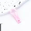 Ciondolo per cannnuccia in acrilico marmorizzato rosa per bicchiere, accessorio DIY. - Rosa pesca (texturizzato)
