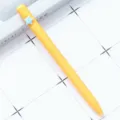 Yellow ballpoint pen with cute blue star clip, smooth writing twist pen for office and school. - Five-pointed Star / Orange