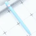 Light blue ballpoint pen with cute pink star clip, smooth writing stationery for office or school. - Five-pointed Star / Candy Blue