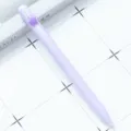 Purple ballpoint pen with cute star clip, smooth writing stationery for office and school. - Five-pointed Star / Candy Purple