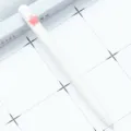 White ballpoint pen featuring a cute pink star clip on clean grid background, perfect for daily use. - Five-pointed Star / White