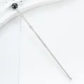 Stainless steel cake tester needle with bead top for baking bread and desserts testing tool. - Black