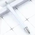 DIY clear paper insert ballpoint pen, transparent plastic barrel for custom design, silver tip. - Ballpoint Pen