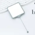 DIY τετραγωνικός καθρέφτης μακιγιάζ χειρός φορητός καλλυντικός καθρέφτης με μεταλλική λαβή. - Πράσινο Morandi