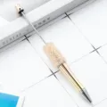 DIY beaded rhinestone pen metal ballpoint pen creative crystal diamond pen stationery supply - Gradient Rose Gold
