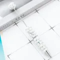 DIY χειροποίητο στυλό με χάντρες μαργαριταριών και πολύχρωμα στρας για δημιουργική γραφή και στολισμό. - Λευκό
