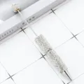 Στυλό διαρκείας με χάντρες στραζ DIY μεταλλικό στυλό με λαμπερές χάντρες για χειροτεχνία. - Ασημί