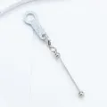 DIY Glitzer Acryl Strohhalm Anhänger Metall Perlen Kette Becher Zubehör Variante Silber - Silber (Glitzer-Stil)