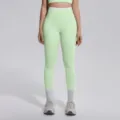 Leggings de yoga sans couture taille haute pour femmes, pantalon fitness respirant. - S / Bas / Vert Fruit Léger