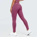 Pantalones de yoga sin costuras de cintura alta para mujer fitness running leggings. - Púrpura Higo