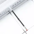 Lange kralenpen vulling zwarte inkt plastic balpen briefpapier soepel schrijven. - 7.1cm / Zwart