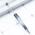 Gradient electroplated DIY beadable pen, metal rod ballpoint pen for creative craft projects. - Gradient Black