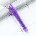 Paarse transparante mini markeerstift met sleutelhanger haak voor studenten notities en dagboek. - Paars