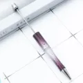 Gradient beadable ballpoint pen with metal rod, DIY creative stationery item for crafting projects. - Gradient Brown