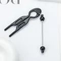 DIY perlen U-foermige haargabel dutt macher metallstab haarstyling zubehoer variante - Schwarz