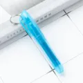 Blauwe mini markeerstift met sleutelhanger en schattige schuine marker voor studenten journal. - Blauw