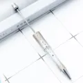 Gradient sequin beaded pen with metal stick, creative DIY stationery writing ballpoint pen - Gradient Light Gray