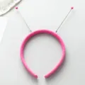 Rosa Perlen Antennen Haarreif, süßes Haaraccessoire für Feiertage und modische Alltagsoutfits. - Fuchsia
