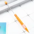 DIY Perlen-Druckbleistift mit 0.5mm Miene, orange transparentem Korpus und Metallstab. - Orange / 0.5mm