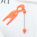DIY perlenverzierte U-foermige Haargabel Haarnadel Duttmacher stylishes Haarzubehoer. - Orange