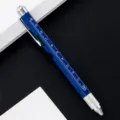 Multifunctional tool pen with ruler spirit level stylus and screwdriver for daily use. - Blue