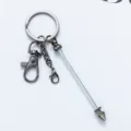 Porte-clés créatif en métal pendentif pointe, accessorio de sac élégant et design unique. - Plaqué Gris Fusil
