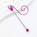 Christmas DIY bead hook metal ornament hanger festive tree hanging decoration pink - Rose Red