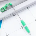 Mini portable keychain telescopic pen green metal rod creative hanging gift compact design. - Candy Green