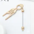 Beigefarbene DIY U-form Haargabel Duttnadel Metallstab Haarschmuck elegante Stylingwerkzeuge - Khaki