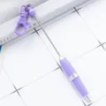 Portable mini purple keychain telescoping pen, creative DIY gift ballpoint pen for office school. - Candy Purple