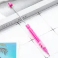 DIY Perlen Druckbleistift, 0.5mm nachfüllbarer niedlicher Schüler Schreibwaren Stift Geschenk - Fuchsia / 0.5mm
