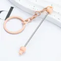 DIY candy color industrial barbell keychain creative bag charm pendant accessory - Khaki
