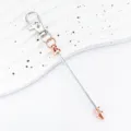 Metal Keychain Rod DIY Bag Charm Lobster Clasp Rose Gold Silver Variant Accessories - Electroplated Rose Gold