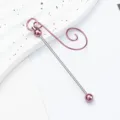 Christmas tree beading hook DIY metal ornament pink silver decorative craft pin hook pendant variant - Pink
