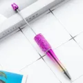 DIY rhinestone beadable pen with gradient purple metal body and sparkling crystals. - Purple Gradient