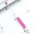 Multipurpose metal tool pen beadable ballpoint pen with built-in scale ruler in pink finish - Rose Red