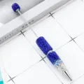 DIY Στυλό με Strass Διαβαθμίσεως Μπλε Λευκό Κρύσταλλο Μεταλλική Μύτη Γραφικής Υλης - Μύτη Σφαίρα 1.0 / Σκούρο Μπλε Διαβάθμιση