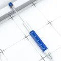 Multifunctional metal tool pen with scale ruler and screwdriver, practical DIY gadget for daily use. - Dark Blue