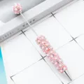DIY στυλό με ροζ πέρλες και λαμπερά στρας για δημιουργική γραφή και χειροτεχνία. - Ροζ Ζαχαρωτό