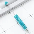 Strass kralen balpen DIY kristal balpen glinsterende kraal kantoor schrijfpen schrijven - Hemelsblauw