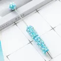 DIY Στυλό Χάντρες Μπλε Στρας Χειροποίητο Διακοσμητικό Στυλό Γραφής Νέο Μοντέλο SKU - Μπλε Ζαχαρωτό