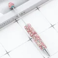 Roze strass balpen, DIY sprankelende kristallen kraalpen variant, soepel schrijfartikel. - Roze