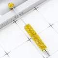 DIY strass kraal balpen sprankelende kristal diamant pen voor kantoorbriefpapier - Geel