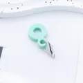 Cute DIY silicone straw charm in pastel green with metal lobster clasp for cup decoration - Candy Mint Green
