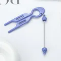 DIY Perlen U-foermige Haarnadel Haargabel Duttmacher Haarstyling Zubehoer fuer Damen und Maedchen - Himmelblau