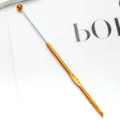 Crochet en métal doré 4,0 mm avec embout perle outil de tricot DIY pour fil de pull artisanat. - 4mm / Or rose