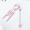 DIY U-foermiger Haarstab rosa Kunststoff Dutt Pin Haarschmuck fuer Frauen und Maedchen Alltag - Süßigkeiten Rosa