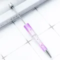 Verloop paarse kralen balpen met sterren pailletten, metalen staafje voor creatief handwerk. - Verloop Roze-Paars